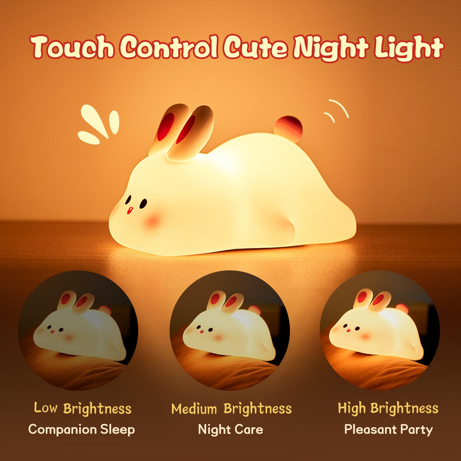 Cute Silicone Touch Night Light